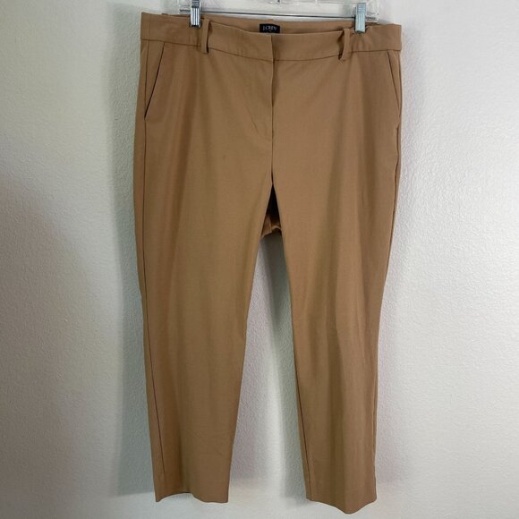 J Crew Womens Plus 16 Ruby Crop Pants Camel Beige - Picture 1 of 8